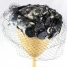 Chapeau Voilette "Astre Noir"